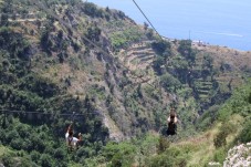 Volo parallelo per quattro persone in zipline in Costiera Amalfitana