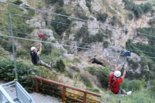 Volo parallelo per quattro persone in zipline in Costiera Amalfitana